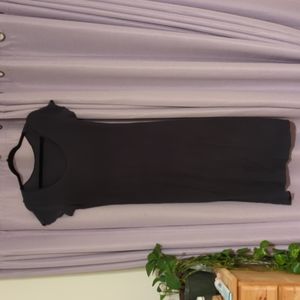 Gaia Conceptions navy blue below knee midi, maxi dress, hemp and cotton M